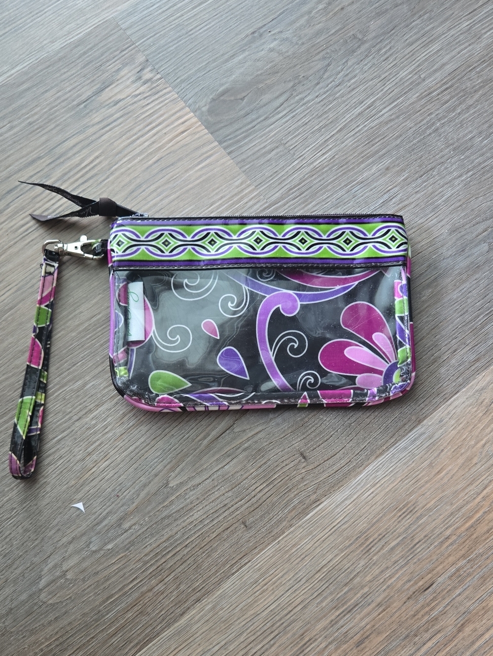 Vera Bradley Floral Clear Wristlet Wallet